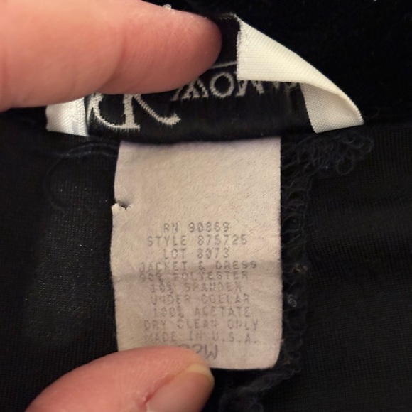 Women's Black Velvet Blouse - Picture 3 of 9